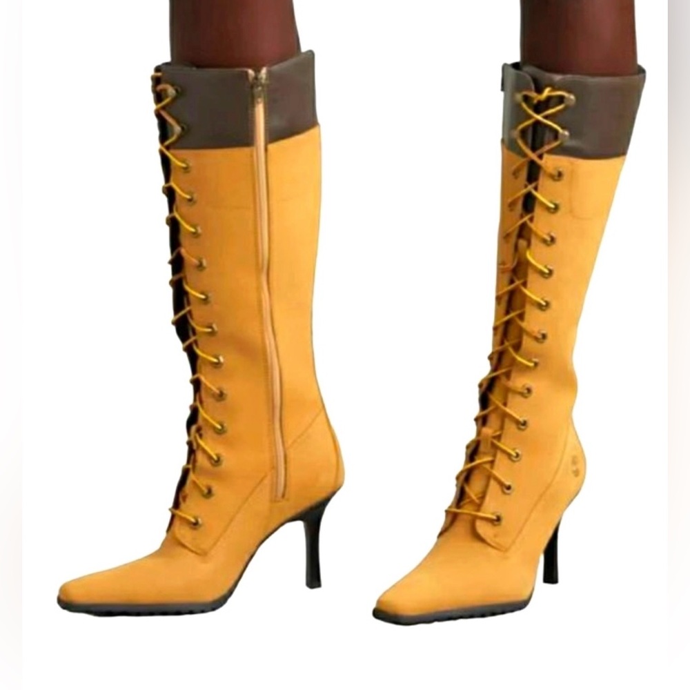 Timberland Veneda Carter Leather-Trimmed Nubuck Knee
Boots - Brown - Picture 2 of 16